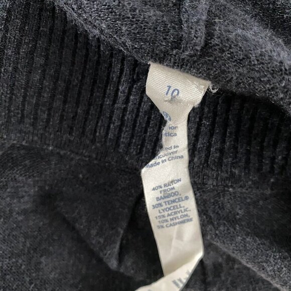 Lululemon Open Front Cardigan Sweater Size 10 Charcoal Cashmere Blend CJ-1738 - Picture 6 of 7